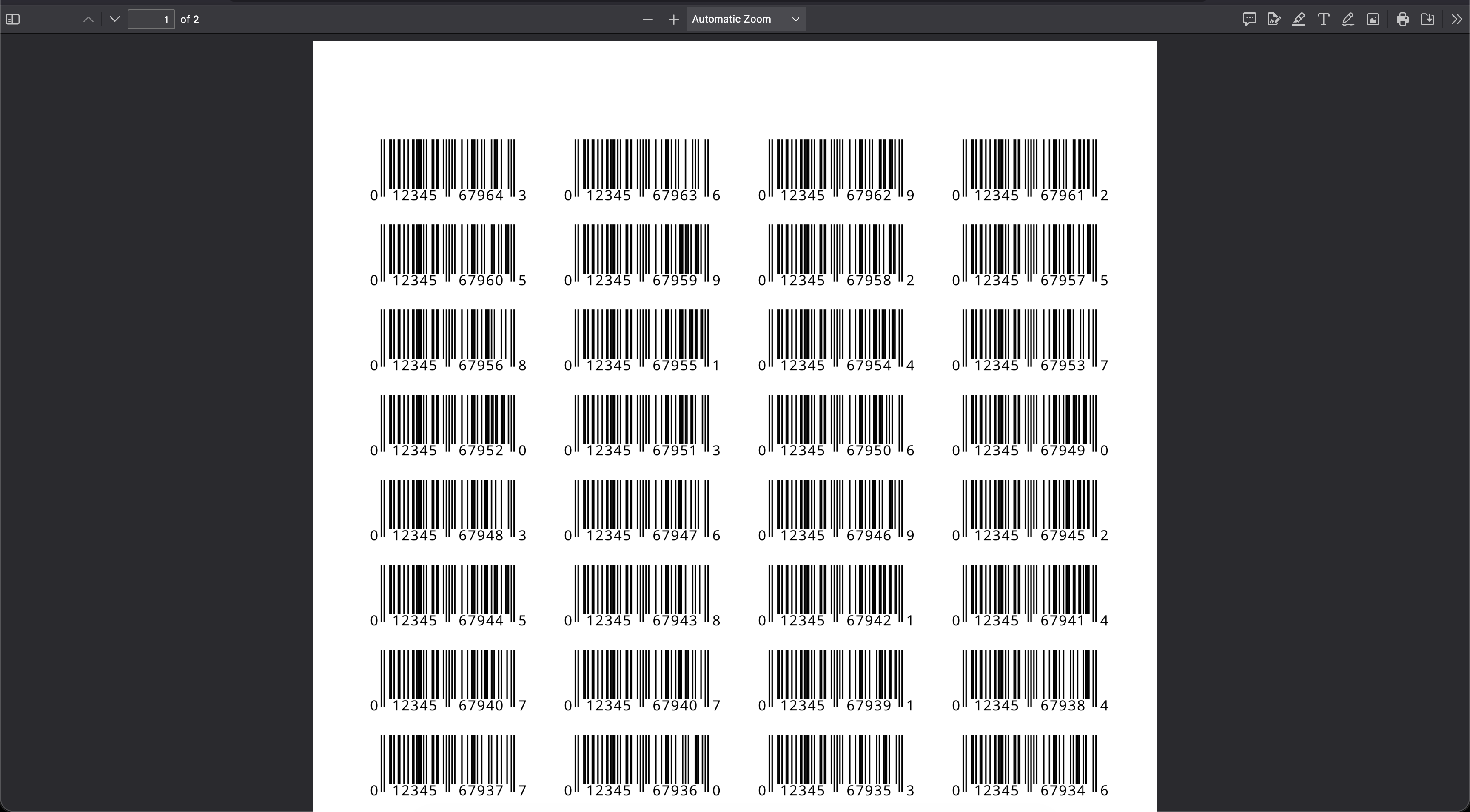 dbTAGS PDF Output - High-resolution label output for printing